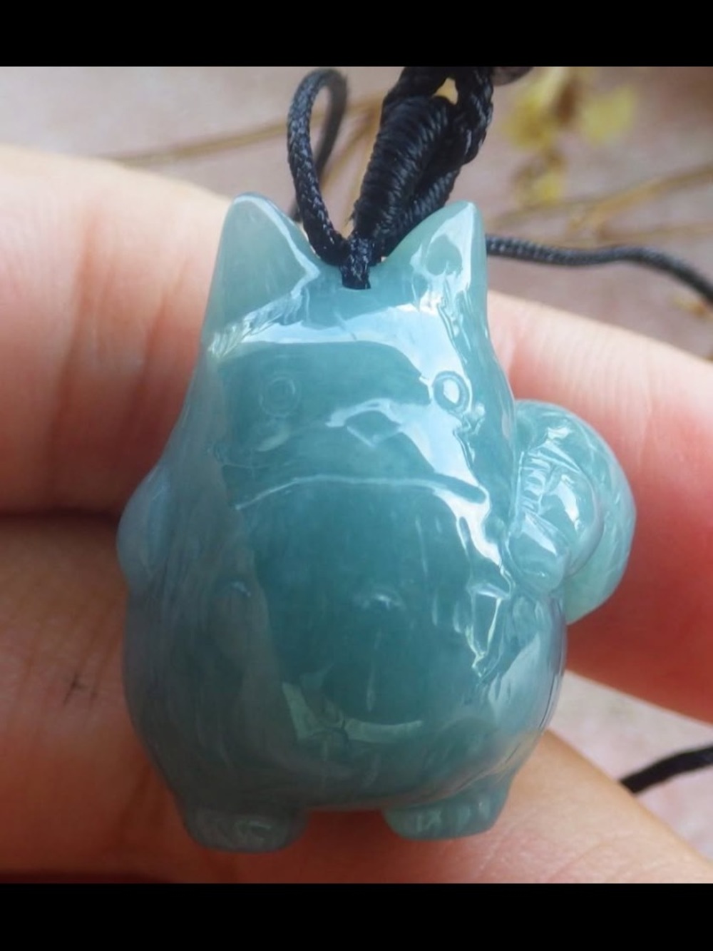 Certificate jadeite jade cartoon my neighbor totoro chinchilla pendant